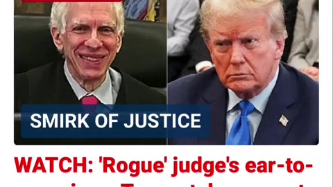 Rogue "Judge" grin as Trump takes a seat in courtroom