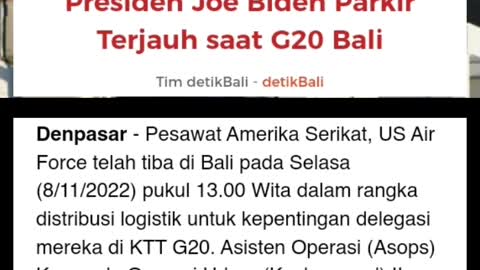 Amerika minta pesawat Presiden Joe Biden parkir terjauh saat G20 Bali