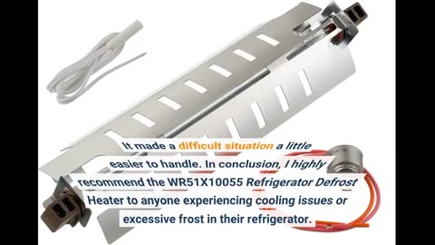 WR51X10055 Refrigerator Defrost Heater Replacements WR55X10025 Refrigerator Temperature Sensor...