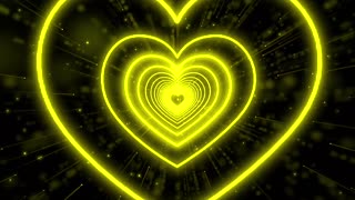 201. Background Video💛Heart Background Neon Heart Heart