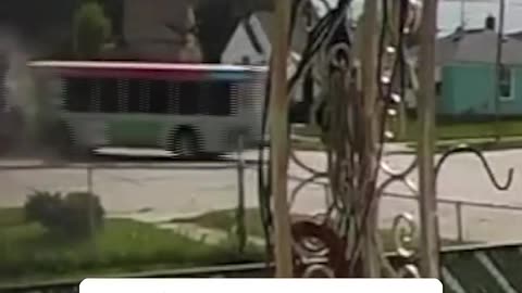 City bus and school bus crash caught on camera