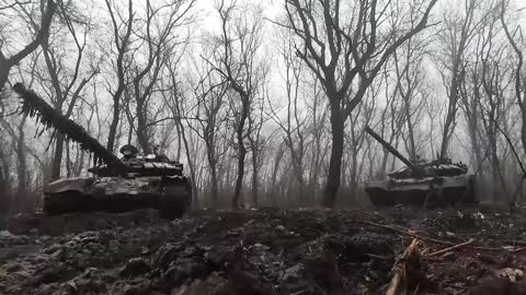Russian T-72B3M Tanks Destroy Ukrainian Fortified Positions And Armoured Vehicles