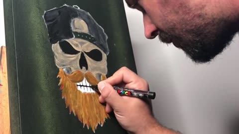 Bearded skull painting