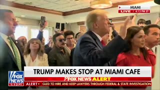 Donald Trump Stops at a bakery after court in Miami