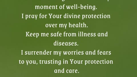 Prayer For Good Health