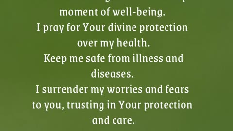 Prayer For Health