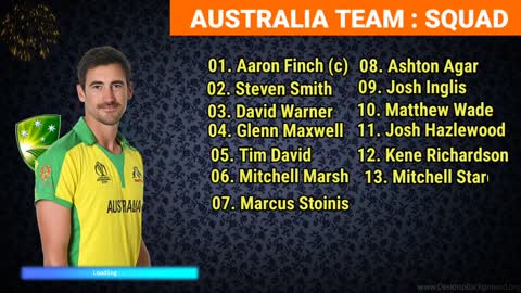 ICC T20 World Cup 2022 Australia team new and final Squad Australia team best and final squad