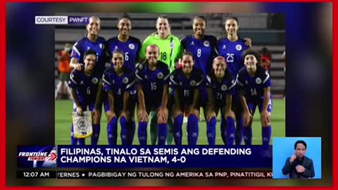 Filipinas, pasok sa final ng AFF Women'sChampionship