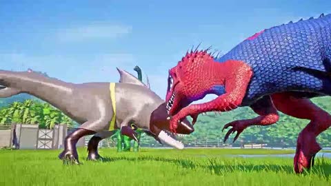 Spiderman, Batman, Joker, Hulk, Flash, Brachiosaurus Color Pack Dinosaurs Fighting Jurassic World