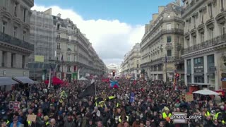 WATCH: Massive demonstration in Paris against the France's pension reform