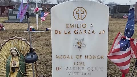 Vietnam War Hero Emilio Albert De La Garza Jr. at Saint John-Saint Joseph Catholic Cemetery