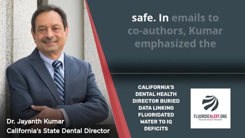 California's Dental Director Buried Data Linking Fluoridated Water to IQ Deficits