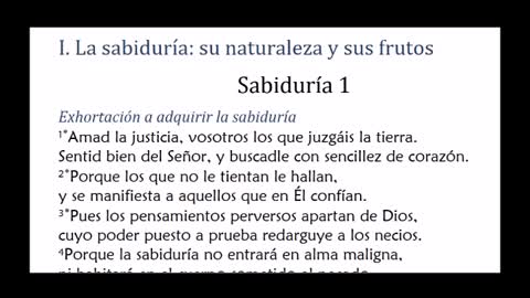 Sabiduría 1 - Dios no creo a la muerte, todo lo hizo para la vida