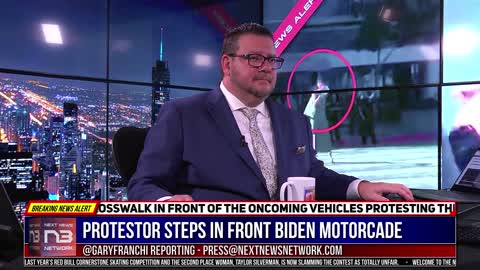 WATCH: Protestor Steps In Front Biden Motorcade, IMMEDIATELY Learns Her Lesson