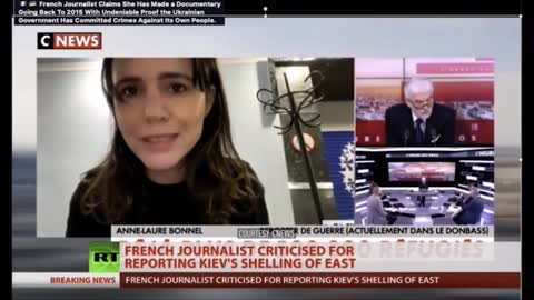 French reporter tells that the Ukraine soldiers are killing and shelling the town as she speaks