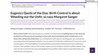 FIXED: MARGARET SANGER'S "HUMAN WEEDS" GENOCIDE WITH STERILIZATION AND ABORTION (ROCKEFELLER FUNDED)