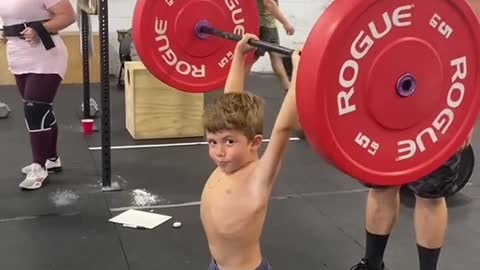 Kid knows how strong he is