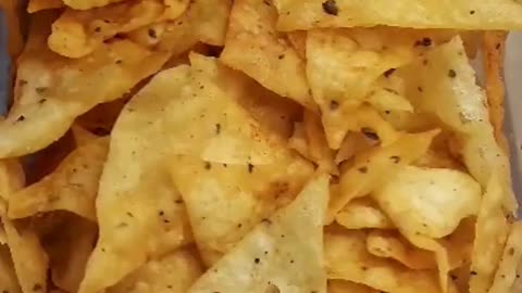 Crispy tasty chips,how to make pringles in home for easy steps