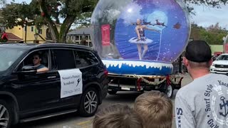 Ballerina Dances Inside of Life-Sized Snow Globe