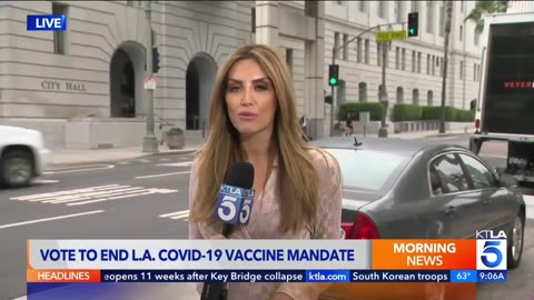 Los Angeles may end vaccine mandate on Tuesday. The Los Angeles City Council on Tuesday