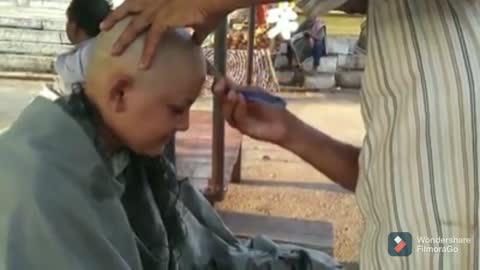 Female Head Shave Complilation Video