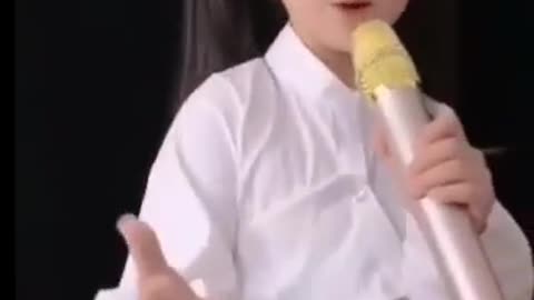 Cute Little Girl Singing Chinese Song
