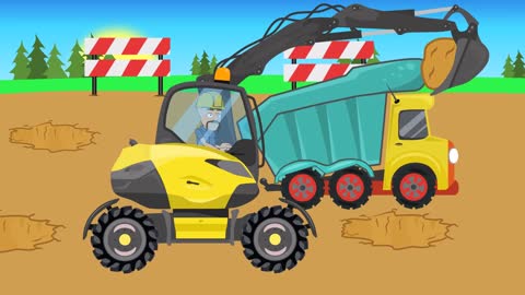 Farm work - Combine Harvester and Tractor They work hard _ Fairy tale about Farmers .