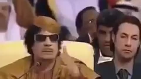 أشهر كلمة للقدافي