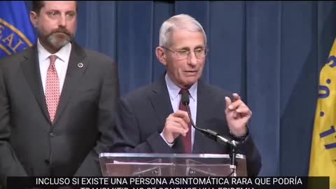 Fauci - Los asintomáticos nunca han sido los transmisores de nuevos brotes