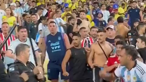 RIVAL BRAZIL FOOTBALL FANS CLASHES🏟️🤼‍♂️⚽️WITH ARGENTINA FANS🏟️⚽️🥅💫
