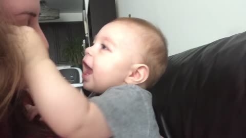 Baby Gets Emotional When Mom Sings!