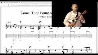With Free Tab! Come, Thou Fount of Every Blessing Instrumental Ukulele Tutorial