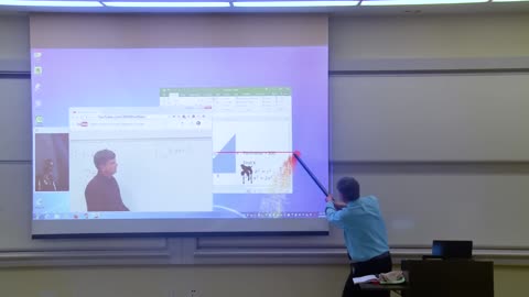 Math Professor Fixes Projector Screen April Fools Prank