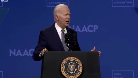 Biden Screams About Condenming Violence to NAACP