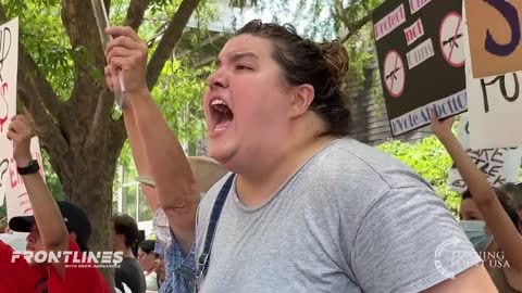 Anti-gun liberals scream 'murderers' outside the NRA convention...
