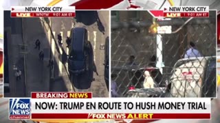 President Trump headed to court in Manhattan NY