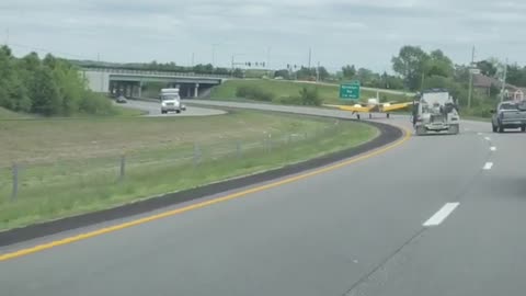 Airplane Emergency Landing on I-470 Highway