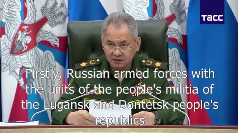 Sergei Shoigu explains explains how almost the entire of Lugansk region is close to be liberated