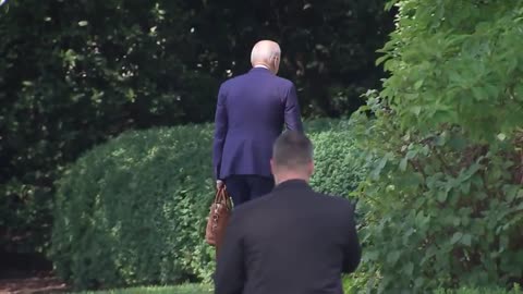 Biden Wanders Onto Grass Even After Secret Service Directs Him Where to Go