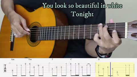 Beautiful in White - Westlife - Fingerstyle Guitar Tutorial TAB.