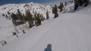 Snowboarding at Powder Mountain Utah 2017