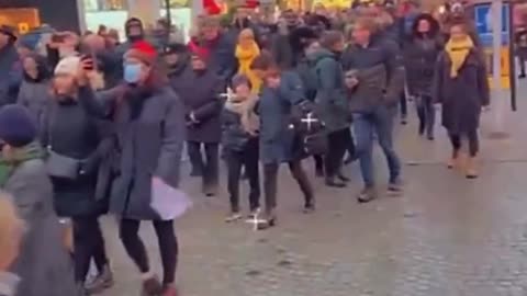 Malmo, Sweden Vaccine passport protests Dec. 18, 2021