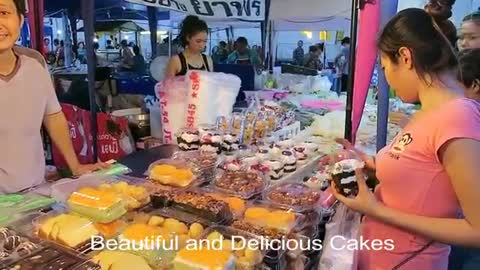 Thai Dessert Milk Cakes - Thailand Street Food