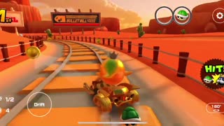 Mario Kart Tour - Fire Bro Cup Challenge: vs. Mega King Bob-omb Gameplay (150cc)