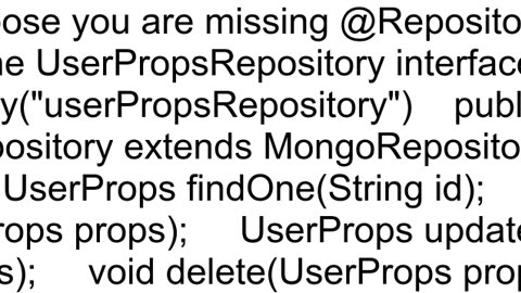 Java Consider defining a bean of type in your configuration exception when add mongoDB support