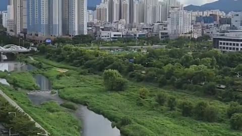 [대한민국]South Korea Jeonju cloudy day's land/cityscape in an apartment