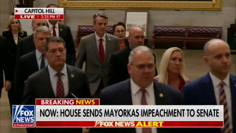 Republicans walk the impeachment articles to the Senate