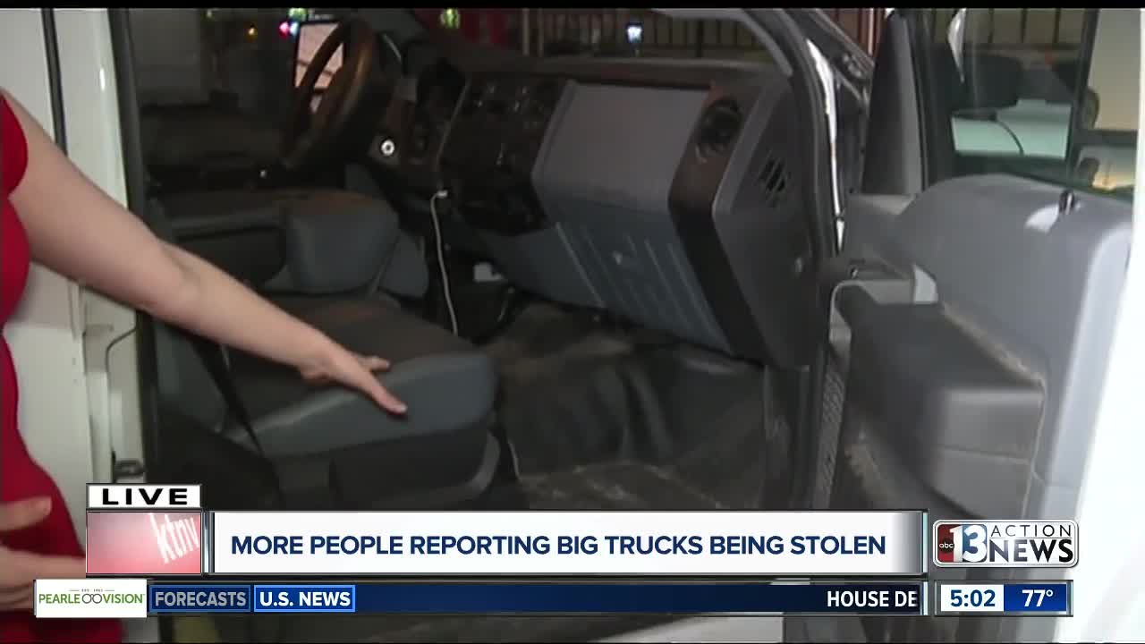Spike in large truck thefts in Las Vegas, specifically Ford F250s