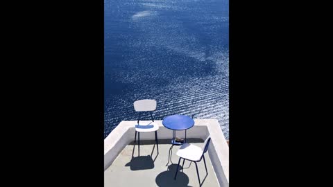 Santorini Greece - Relaxing Music w/ Arial Beauty Views !