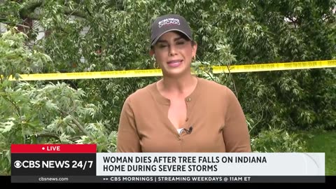 Woman killed after tree falls on home as severe storms roll through Midwest